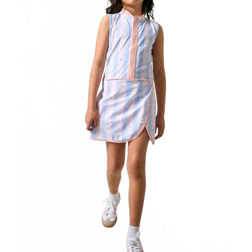 NEW COURTSIDE KIDS bloom court dress in blue striped